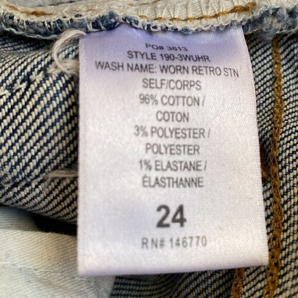 Re/Done Ultra High Rise Skinny Retro Skinny Jeans w Distressed Details - Picture 6 of 8